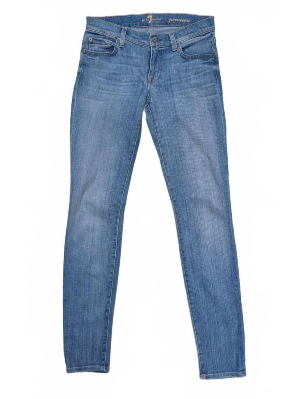 7 For All Mankind Gwenevere Light Wash Skinny Jeans -Size 26